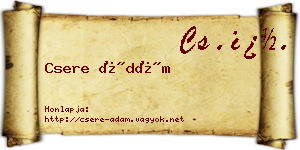 Csere Ádám névjegykártya